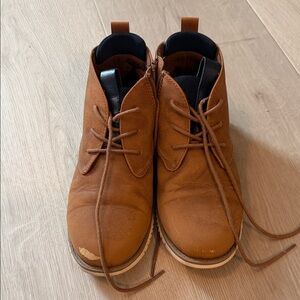 Kids Tan Lace-Up Boots